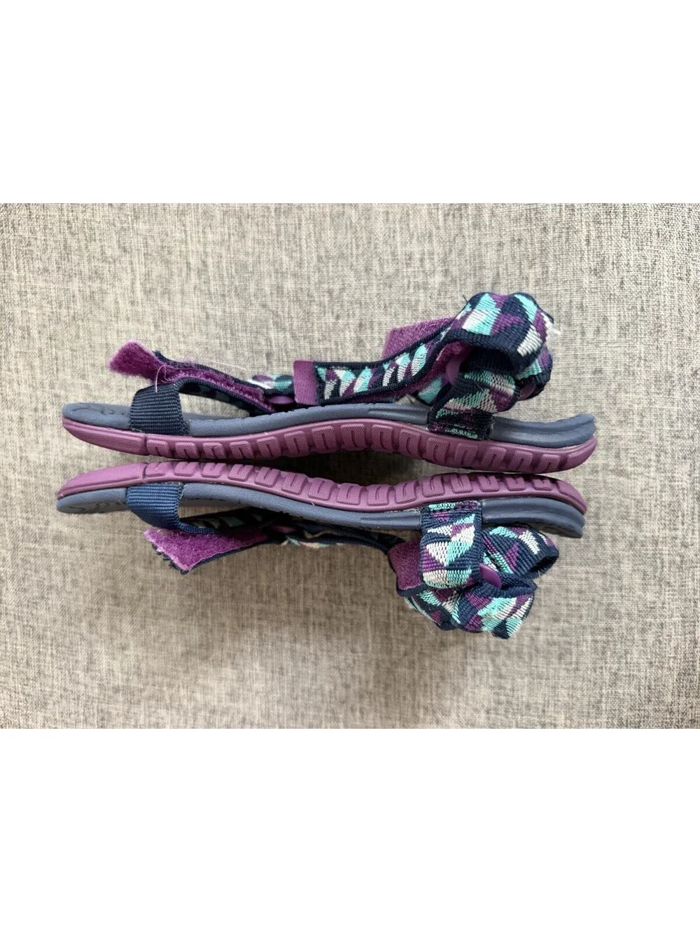 Teva Original Universal Kids Sandals Size 13 Purple Teal Tribal Print